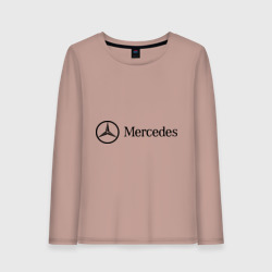 Женский лонгслив хлопок Mercedes Logo