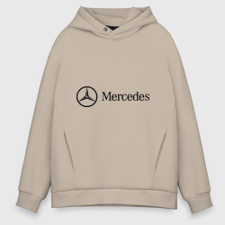 Мужское худи Oversize хлопок Mercedes Logo