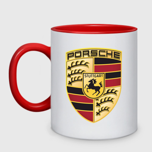 Кружка двухцветная Porsche