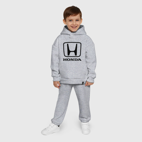 Детский костюм хлопок Oversize Honda logo, цвет меланж - фото 9