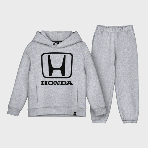 Детский костюм хлопок Oversize Honda logo, цвет меланж