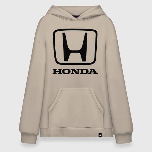 Худи SuperOversize хлопок Honda logo, цвет миндальный