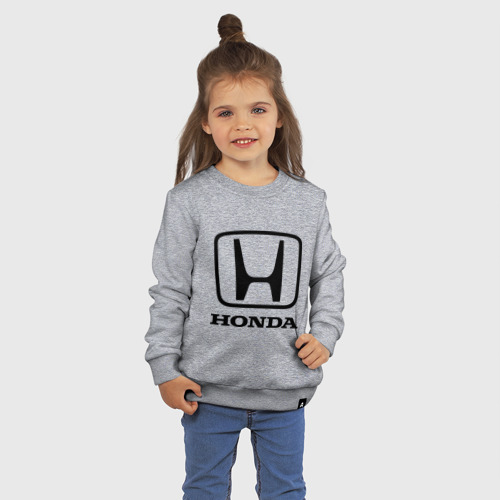 Детский свитшот хлопок Honda logo, цвет меланж - фото 3