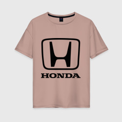 Женская футболка хлопок Oversize Honda logo