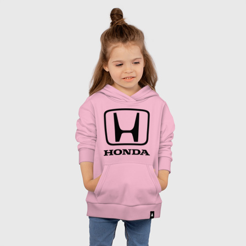 Детская толстовка хлопок Honda logo, цвет светло-розовый - фото 4