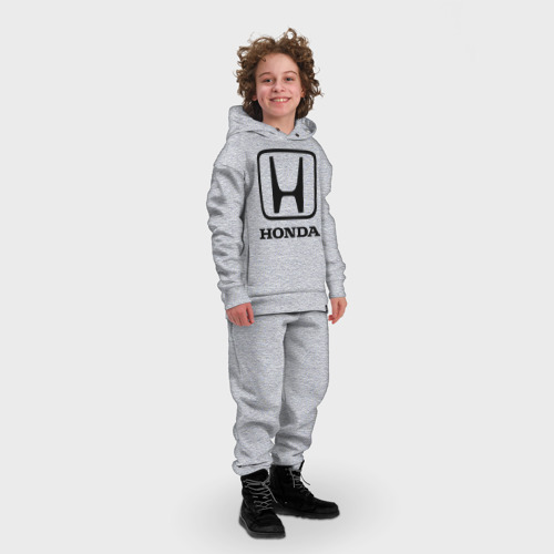 Детский костюм хлопок Oversize Honda logo, цвет меланж - фото 3