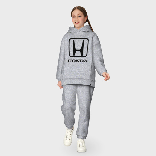 Детский костюм хлопок Oversize Honda logo, цвет меланж - фото 5