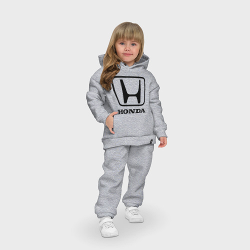 Детский костюм хлопок Oversize Honda logo, цвет меланж - фото 7