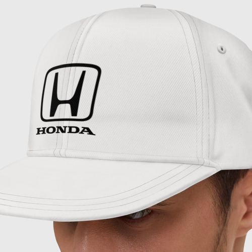 Кепка снепбек с прямым козырьком Honda logo, цвет белый