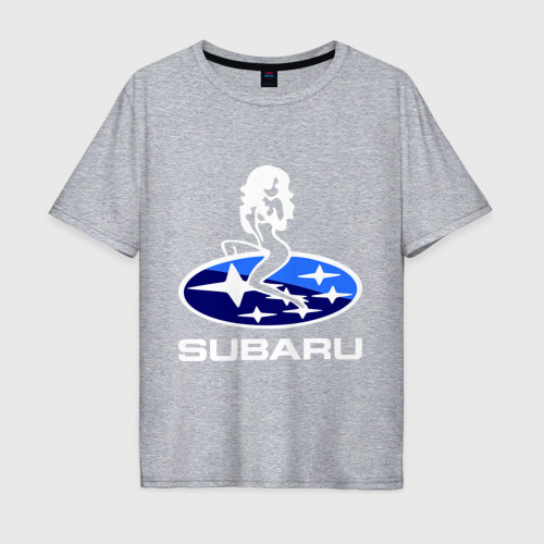 Мужская футболка хлопок Oversize с принтом Subaru, вид спереди #2