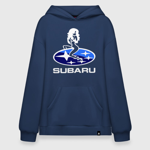 Худи SuperOversize хлопок Subaru, цвет темно-синий