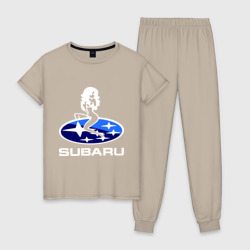 Женская пижама хлопок Subaru