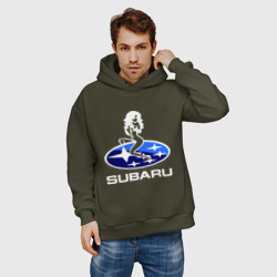 Мужское худи Oversize хлопок Subaru - фото 2