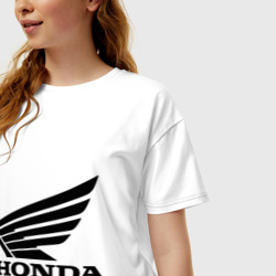 Женская футболка хлопок Oversize Honda Motor - фото 2