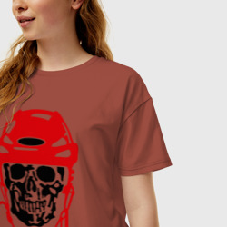 Женская футболка хлопок Oversize Мертвый хоккеист - фото 2