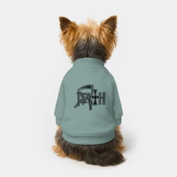 Свитшот для собак хлопок Death - надпись смерть с косой - фото 2