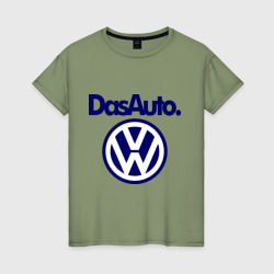 Женская футболка хлопок Volkswagen Das Auto