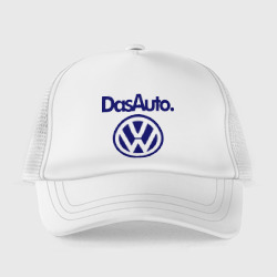 Кепка с принтом Volkswagen Das Auto для ребенка, вид спереди №2. Цвет основы: белый