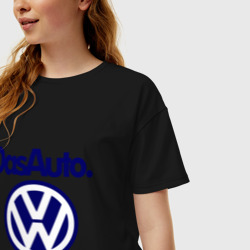 Женская футболка хлопок Oversize Volkswagen Das Auto - фото 2