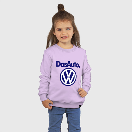 Детский свитшот хлопок Volkswagen Das Auto, цвет лаванда - фото 3
