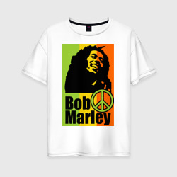 Женская футболка хлопок Oversize Bob Marley