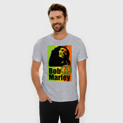 Мужская футболка хлопок Slim Bob Marley - фото 2