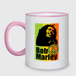 Кружка двухцветная Bob Marley