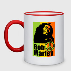 Кружка двухцветная Bob Marley