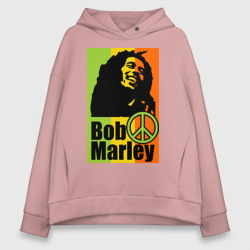 Женское худи Oversize хлопок Bob Marley