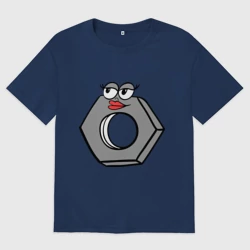 Женская футболка хлопок Oversize Гайка