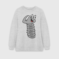 Женский свитшот oversize без начеса хлопок Болт