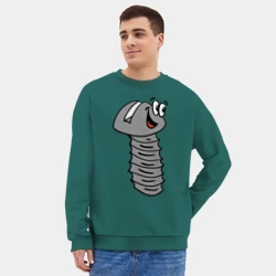 Мужской свитшот oversize без начеса хлопок Болт - фото 2