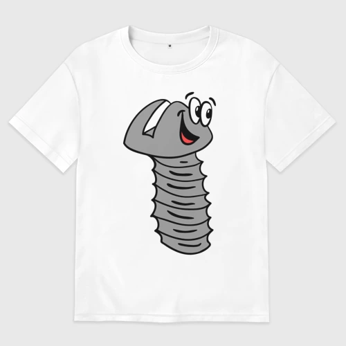 Мужская футболка хлопок Oversize Болт