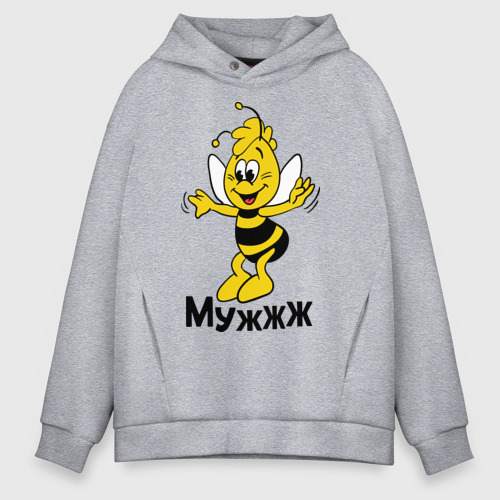 Мужское худи Oversize хлопок Муж, цвет меланж