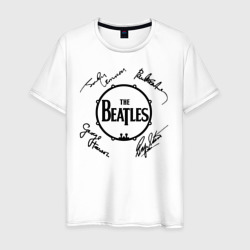 Мужская футболка хлопок Beatles автографы