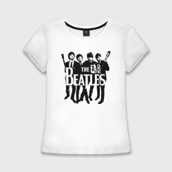 Женская футболка хлопок Slim Beatles