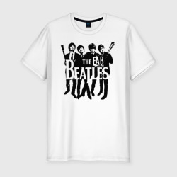 Мужская футболка хлопок Slim Beatles