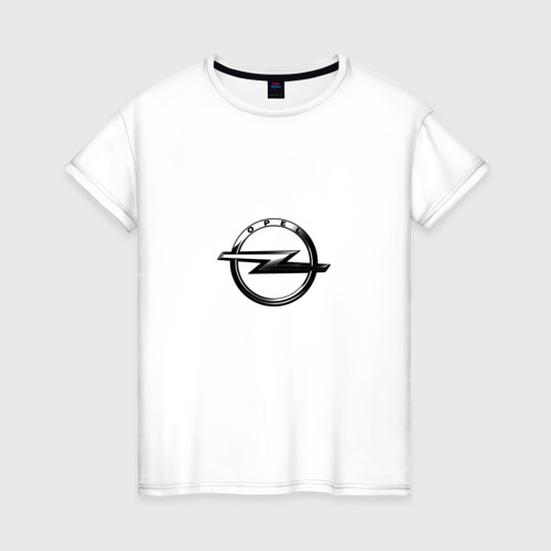 Женская футболка хлопок Opel, цвет белый