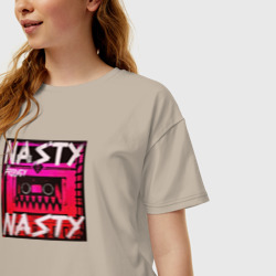 Женская футболка хлопок Oversize The Prodigy "Nasty" - фото 2