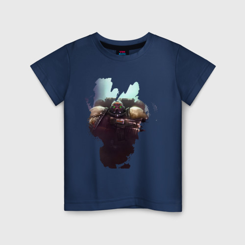 Детская футболка хлопок Spacemarine, цвет темно-синий