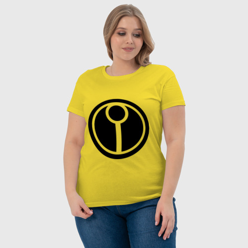 Женская футболка хлопок Герб Тау, цвет желтый - фото 6