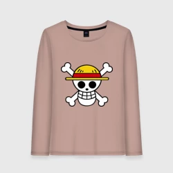 Женский лонгслив хлопок Флаг Луффи