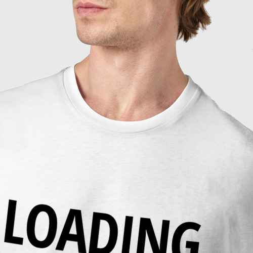Мужская футболка хлопок Loading, цвет белый - фото 6