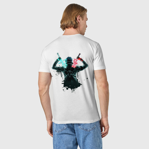 Мужская футболка хлопок Кирито, цвет белый - фото 4