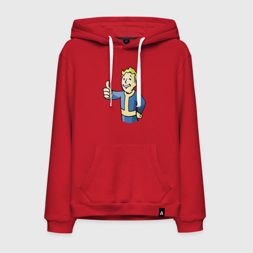 Мужская толстовка хлопок Fallout Vault boy, цвет красный