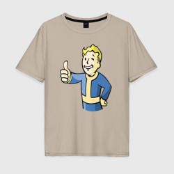 Мужская футболка хлопок Oversize Fallout Vault boy