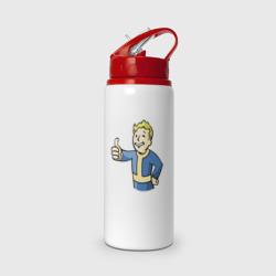 Бутылка для воды с трубочкой Fallout Vault boy