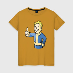 Женская футболка хлопок Fallout Vault boy