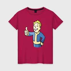 Женская футболка хлопок Fallout Vault boy