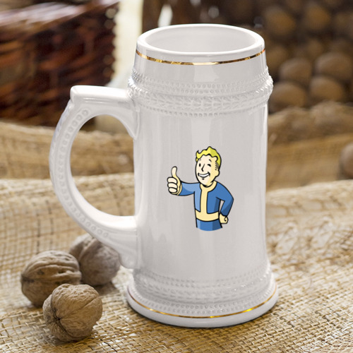 Кружка пивная Fallout Vault boy - фото 4